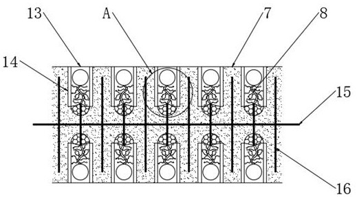 Double-medium rotary treatment device for organic waste gas purification