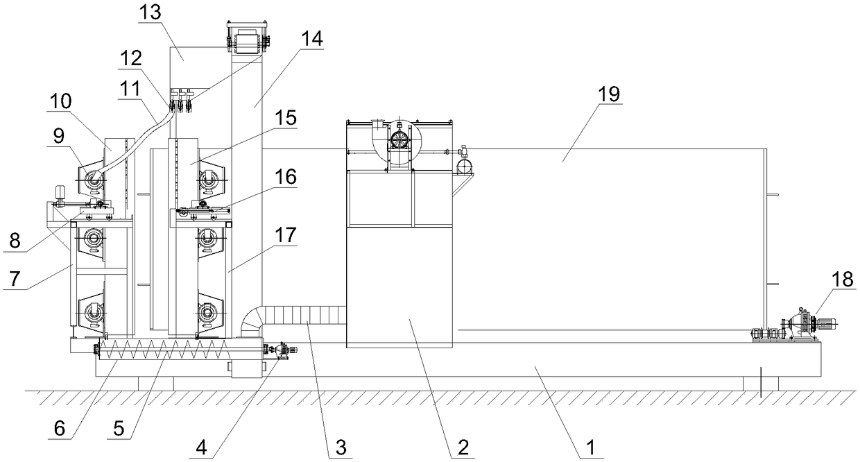 An automatic shot blasting machine for the inner and outer walls of large-diameter steel pipes