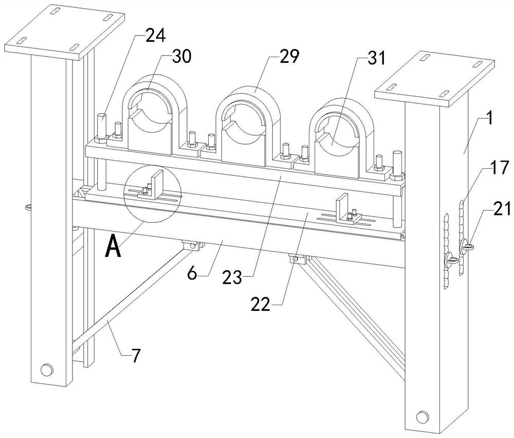 Novel assembly type pipe gallery anti-seismic supporting and hanging frame