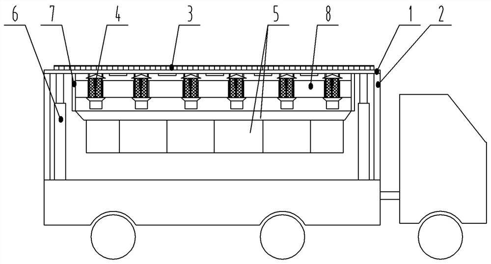 Mobile insecticide vehicle and manufacturing method thereof