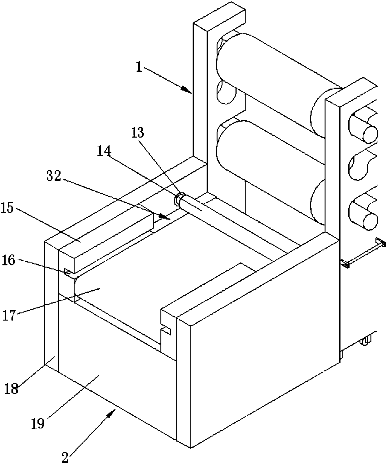 Plastic film cutting making device