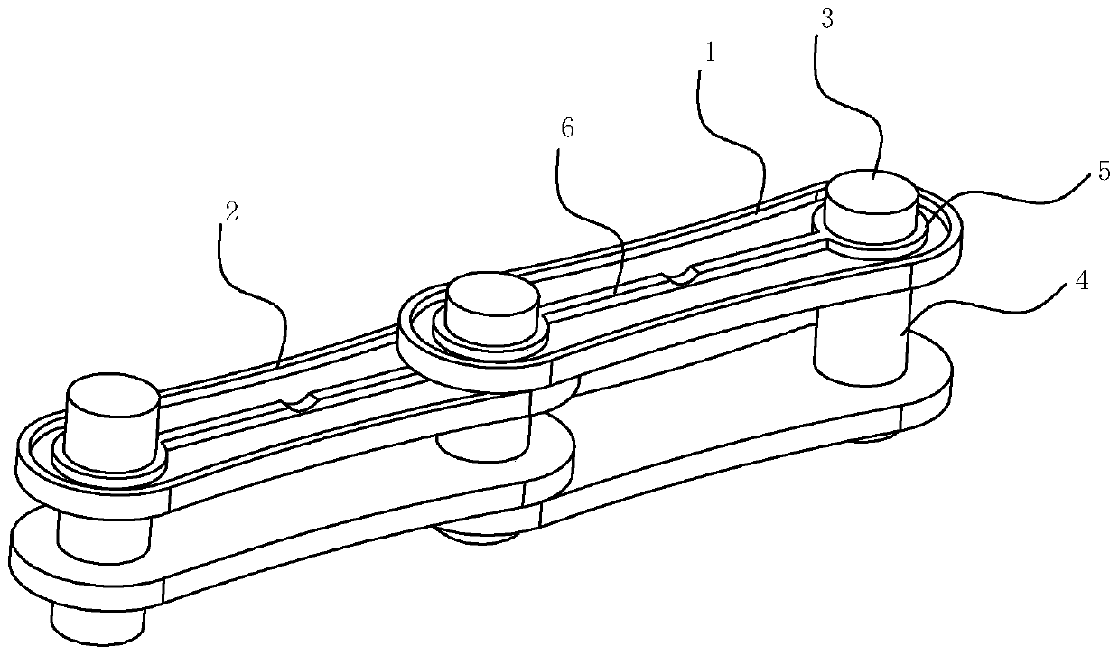 Production process of plastic chain of mud scraper