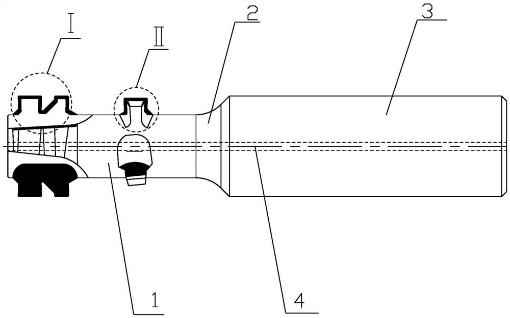 PCD forming milling cutter for machining automobile inlay