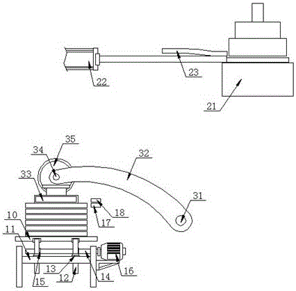 Sheet-metal working mechanical arm for automatically adjusting height of workpiece