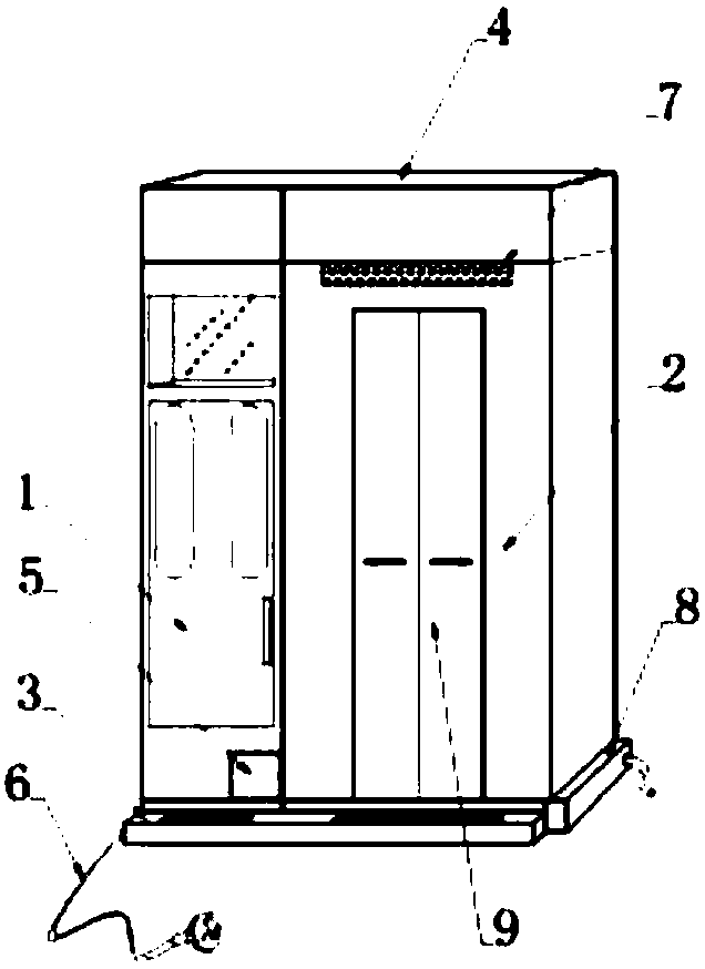 Preoperative disinfecting device for operating room medical workers