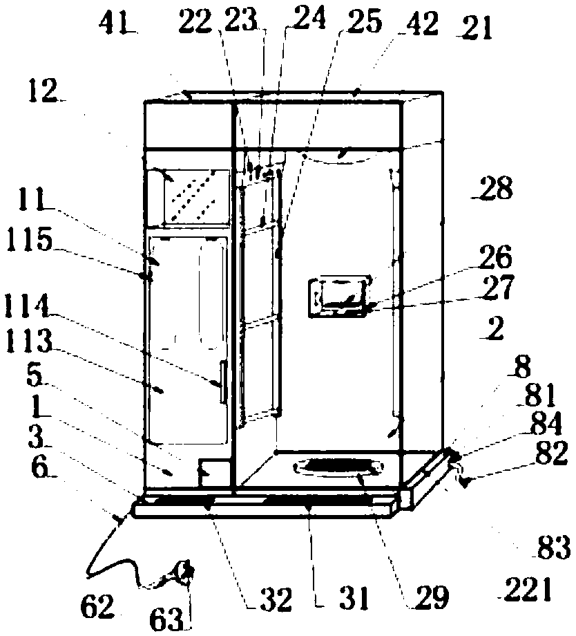 Preoperative disinfecting device for operating room medical workers