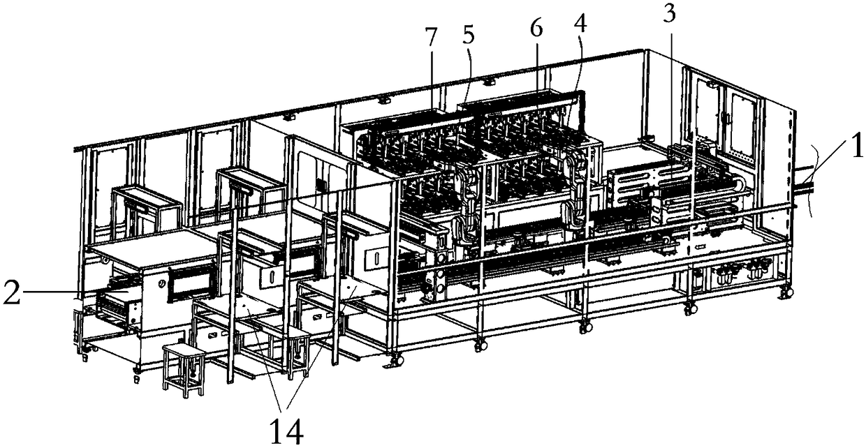 Automatic production line for mobile phone screen testing