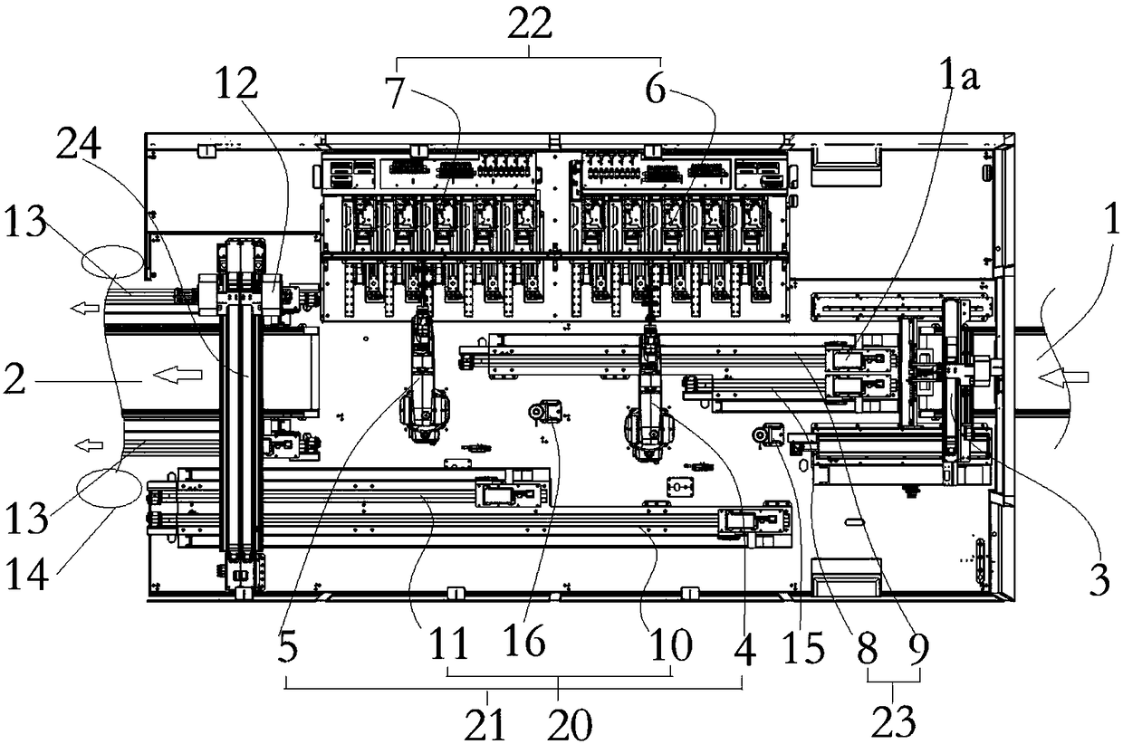 Automatic production line for mobile phone screen testing