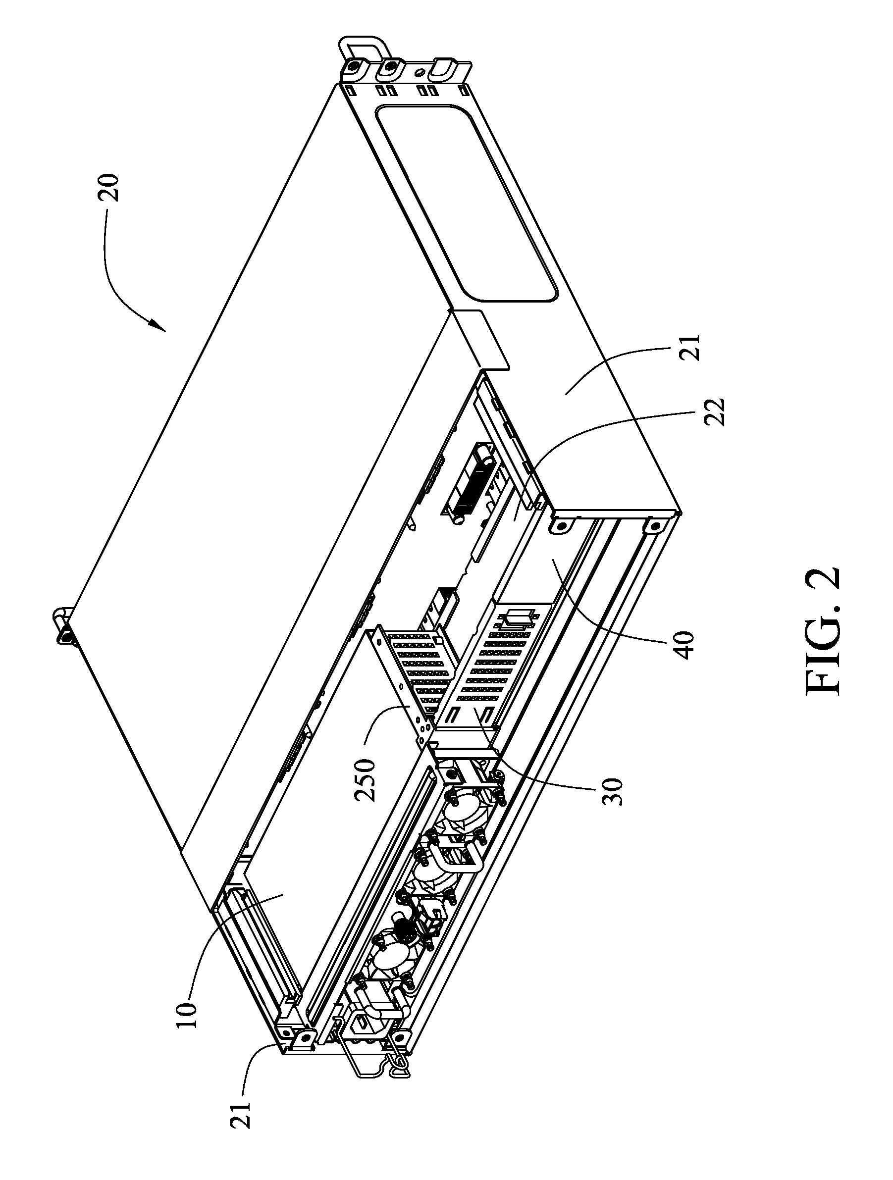 Server chassis with access flap