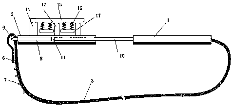 Abdominal cavity drainage fixing device for digestive tract tumor internal medicine