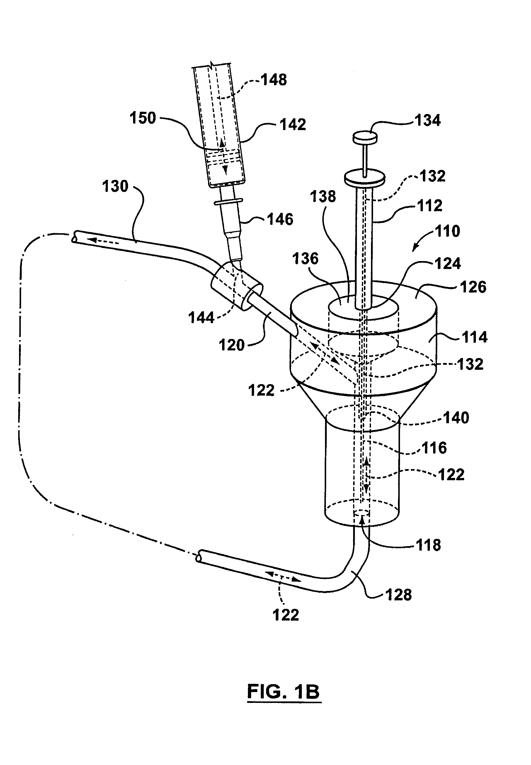 Method and device to extract components contained in a fluid