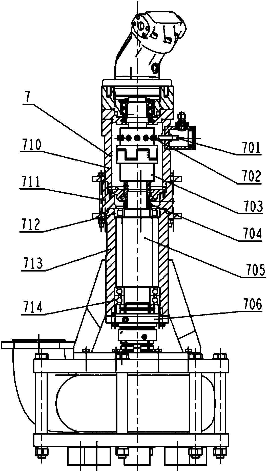 Driving device for double-wheel slot milling machine slush pump