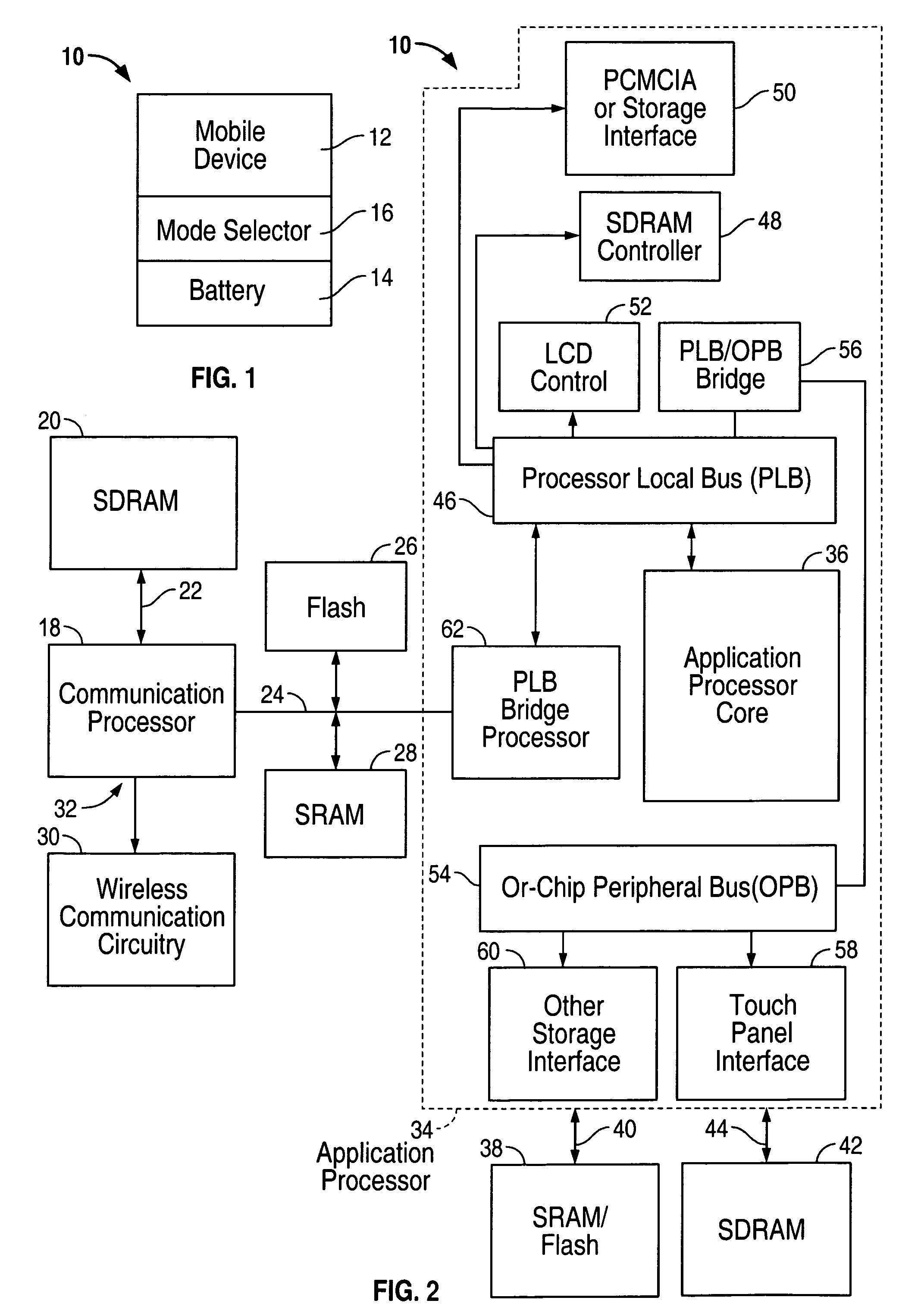 Low power dual processor architecture for multi mode devices