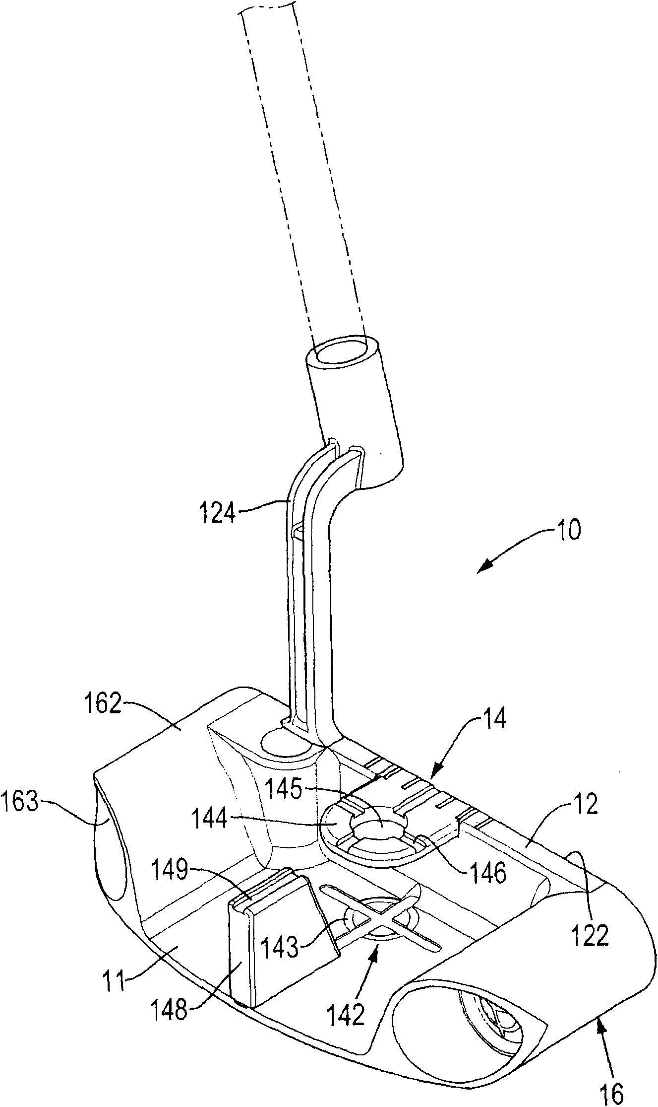 Golf push rod having alignment apparatus