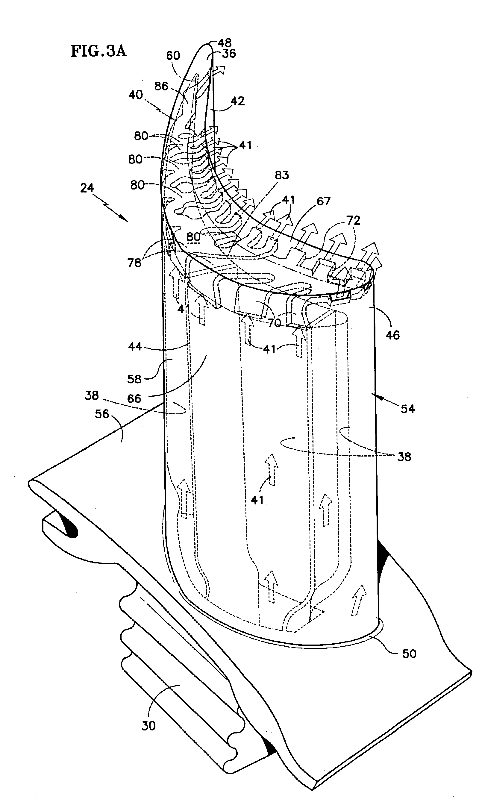 Microcircuit cooling for a turbine blade tip