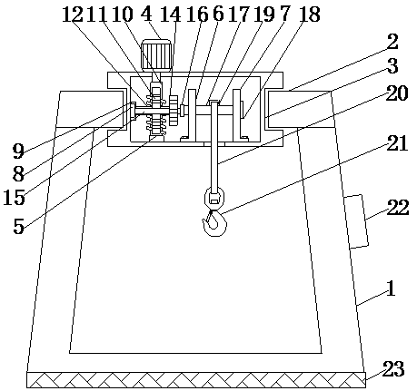 A hoisting frame with speed regulating function