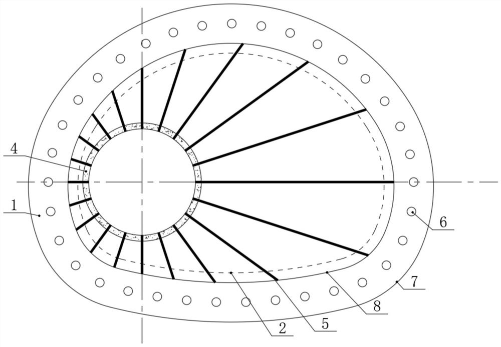 Freezing and in-hole grouting improved combined bearing stratum reinforcement scheme