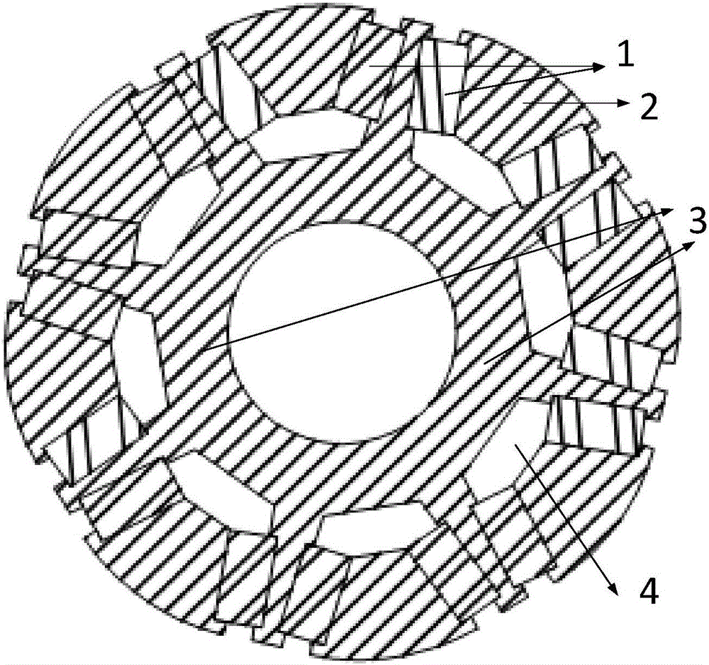 Rotor with quasi-V-shaped magnetic steel structures and suitable for high-performance motor