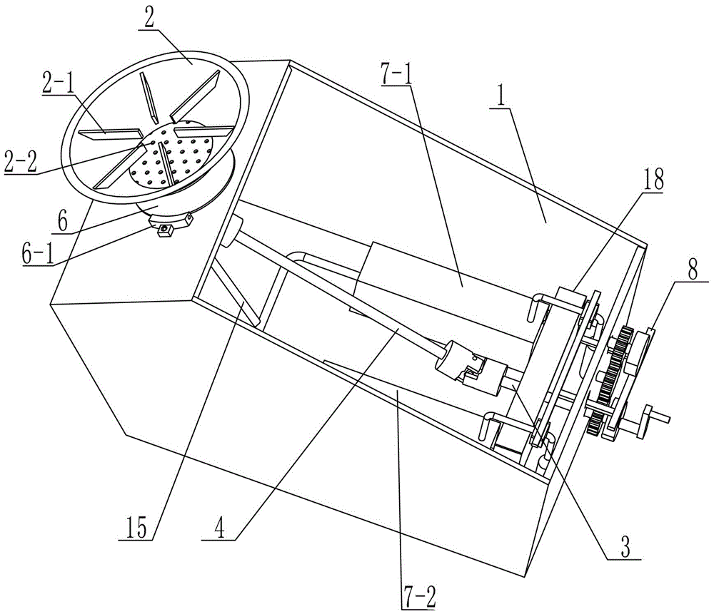 A flexible and mobile fire extinguisher integrating agitation and spraying