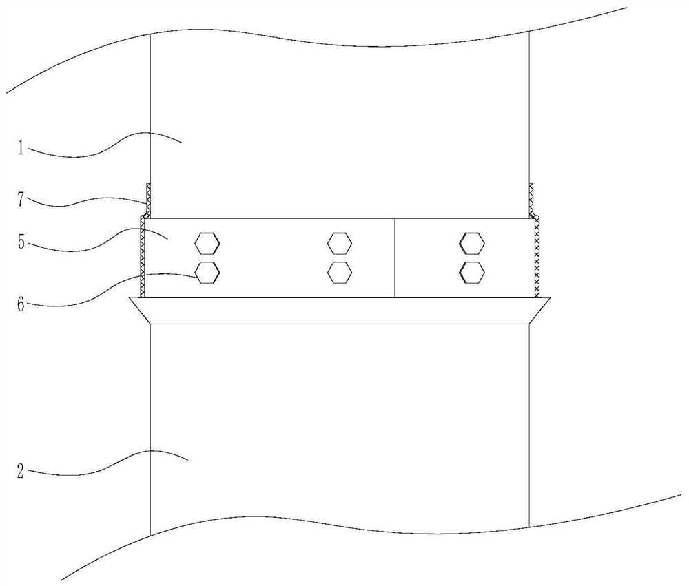 A prestressed concrete pipe pile anti-corrosion connection device and its application method