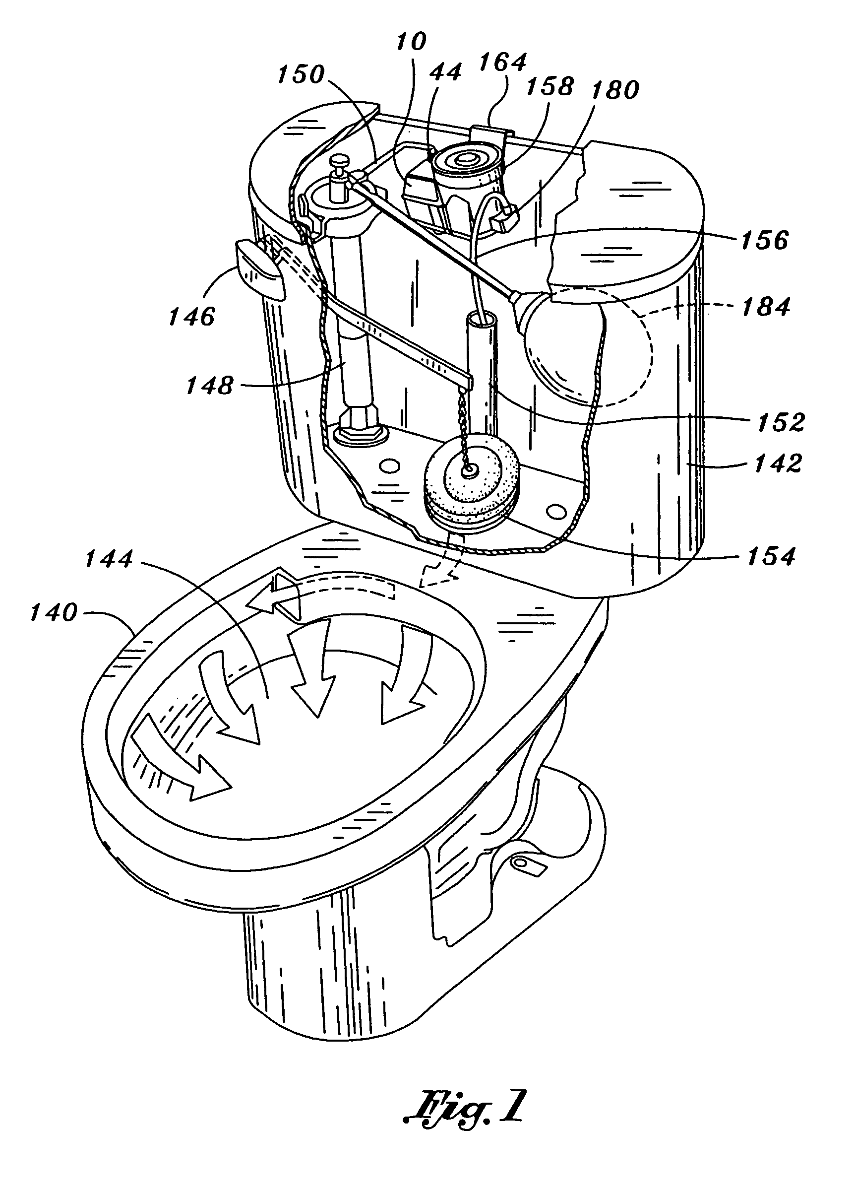 Automatic cleaning assembly for a toilet bowl