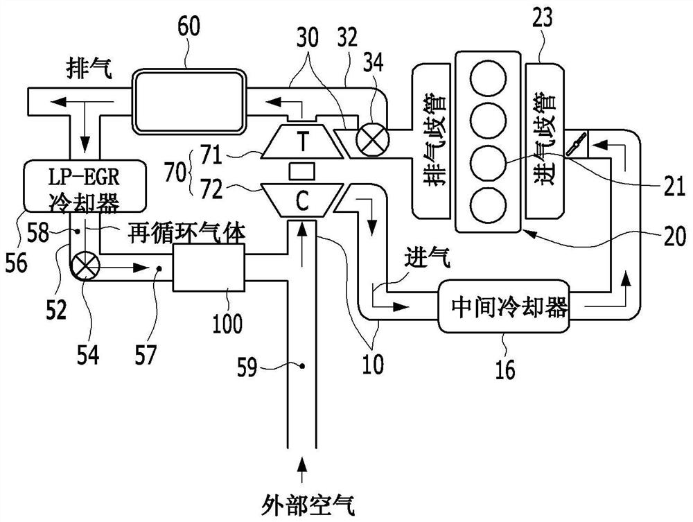 Engine system with exhaust gas recirculation