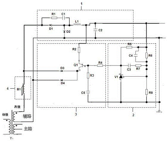 Magnetic amplifier based switch power supply self-feedback circuit and control method therefor