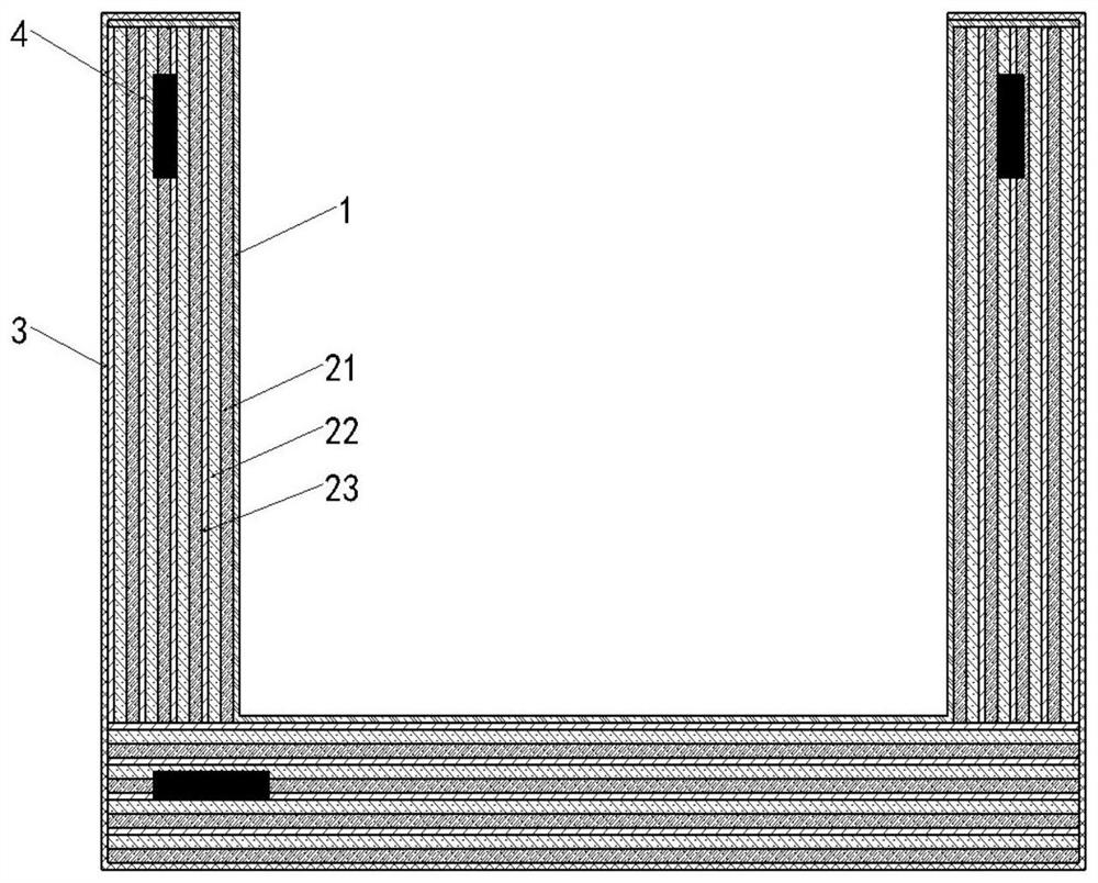 Layered composite 3D vacuum heat insulation plate and heat preservation container