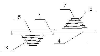 Bidirectional disconnection type titanium alloy sheet spring