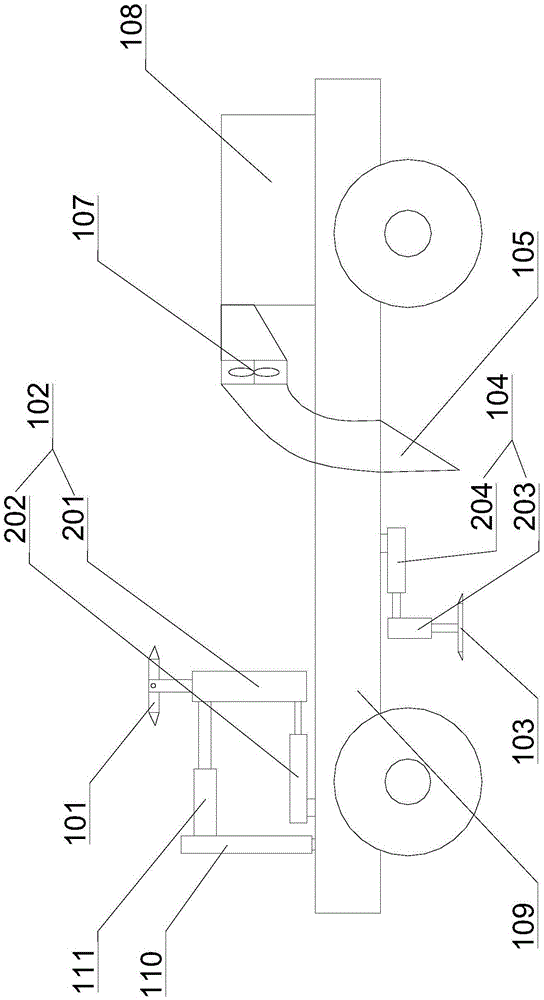 Highway greening pruning equipment and sweeper