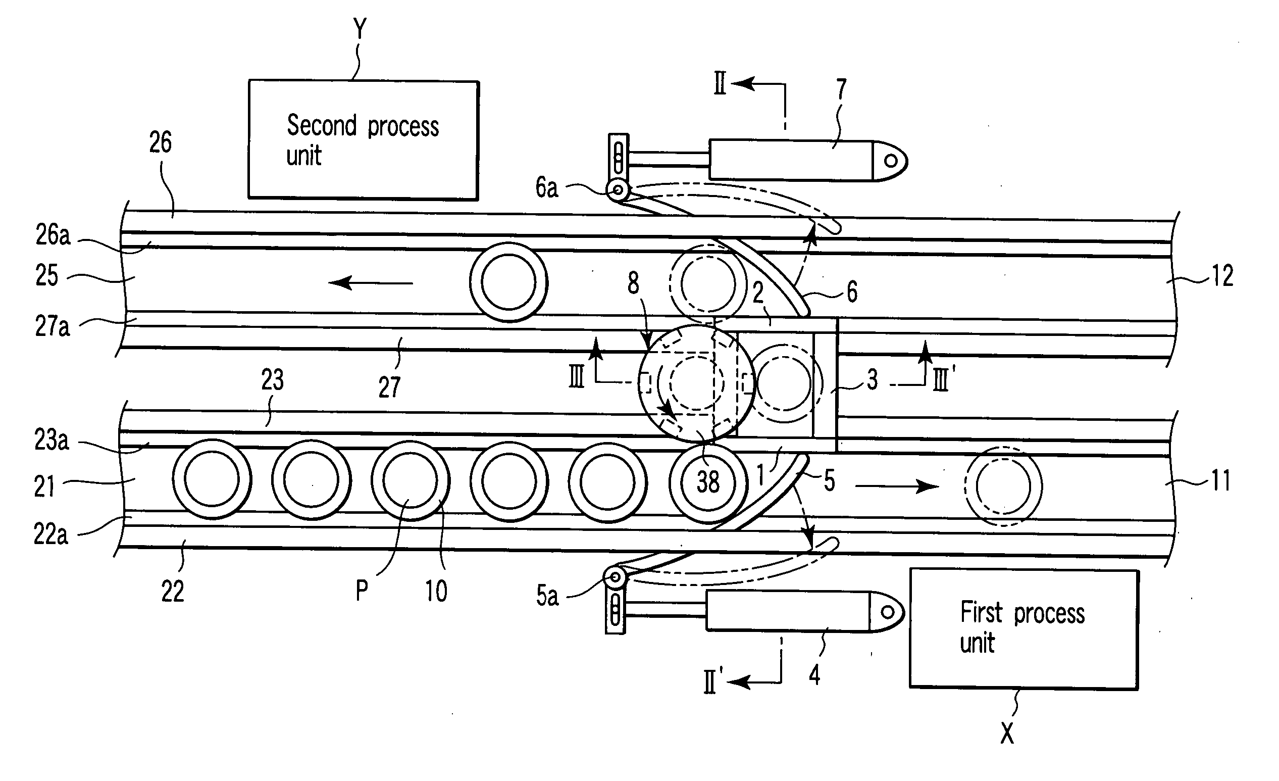 Carriage direction switching apparatus for test-tube carrier path