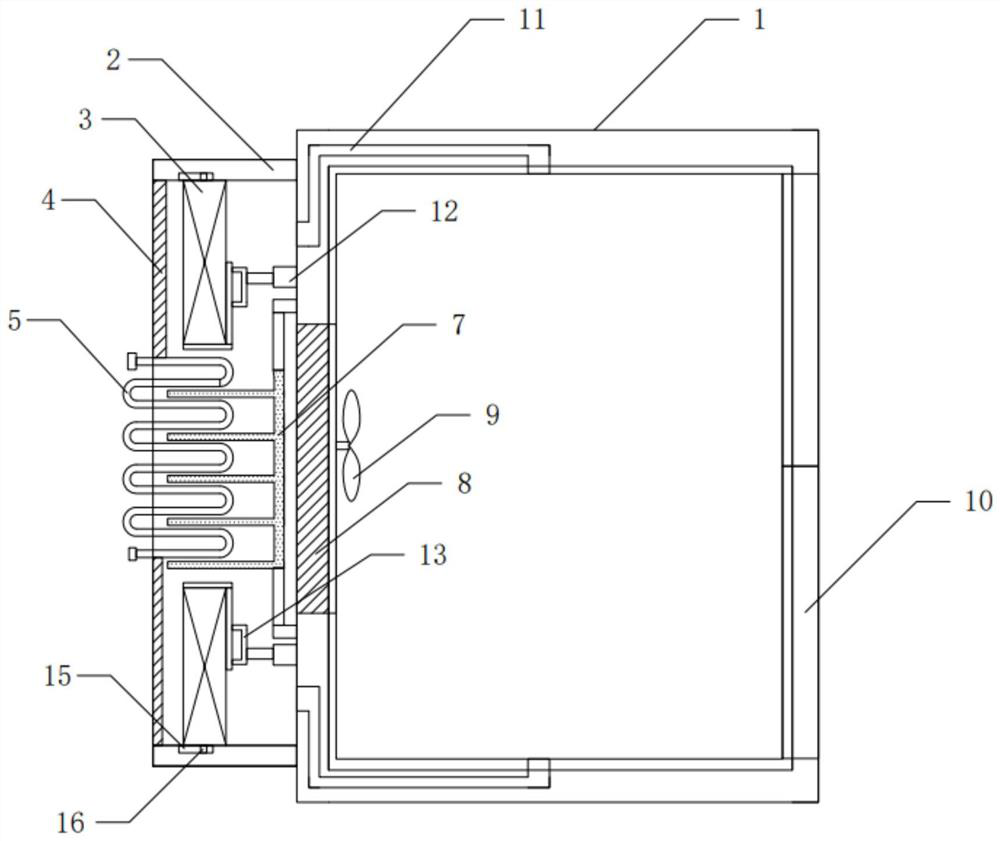 Cooling equipment for box-type substation, and box-type substation