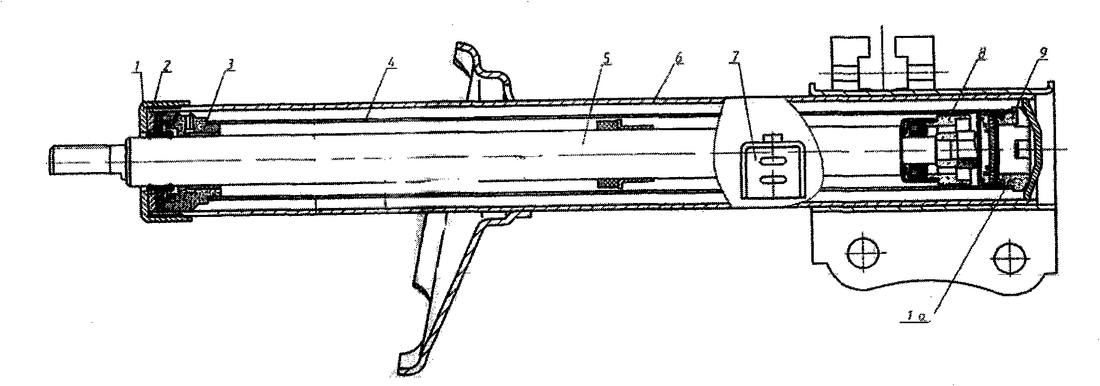 Double-guide and controllable damping shock absorber for automobiles