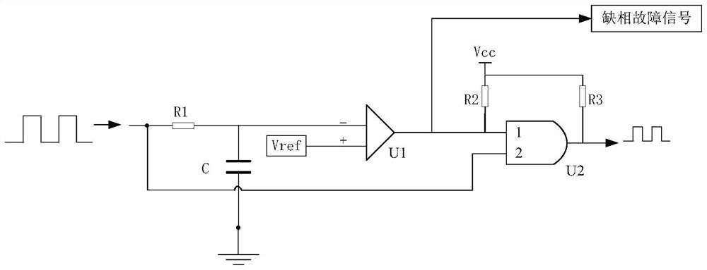 Power grid open-phase detection device and method for controlling switch tube in rectifier bridge