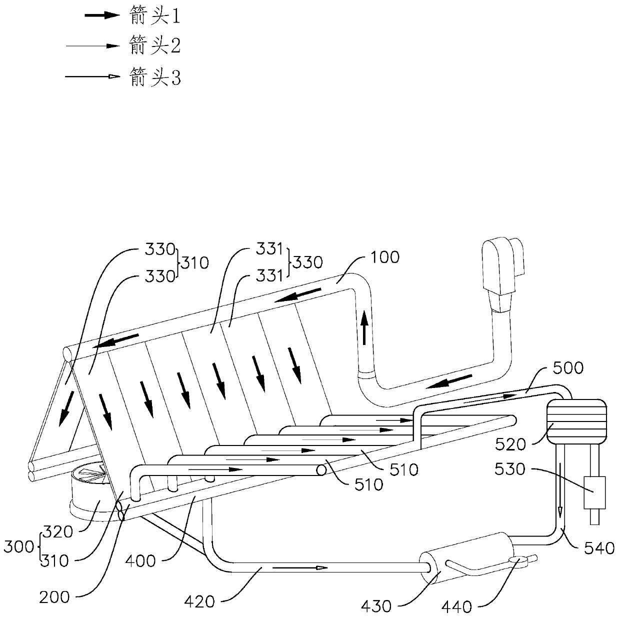 Series connection type air humidity mixed cooling system, air cooling island system and cooling method