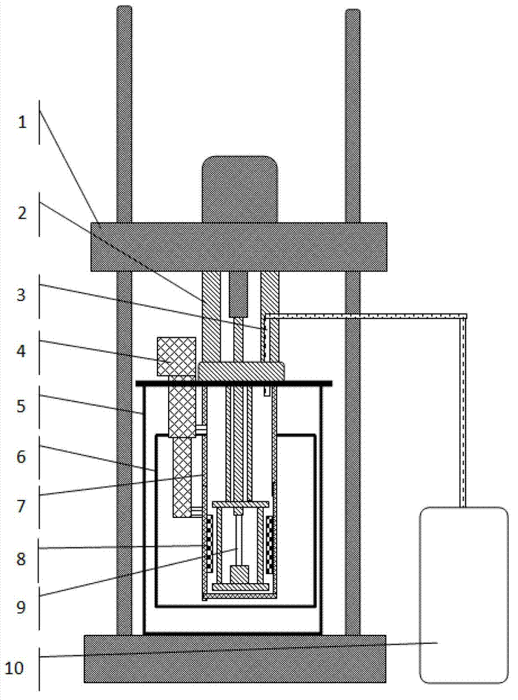 Material low-temperature mechanics performance testing device using refrigerator as cold source