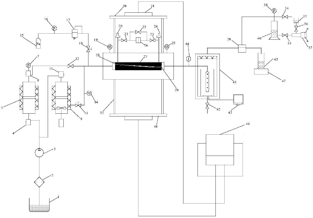 Device for testing dynamic sand-carrying crack expansion of low permeability reservoir