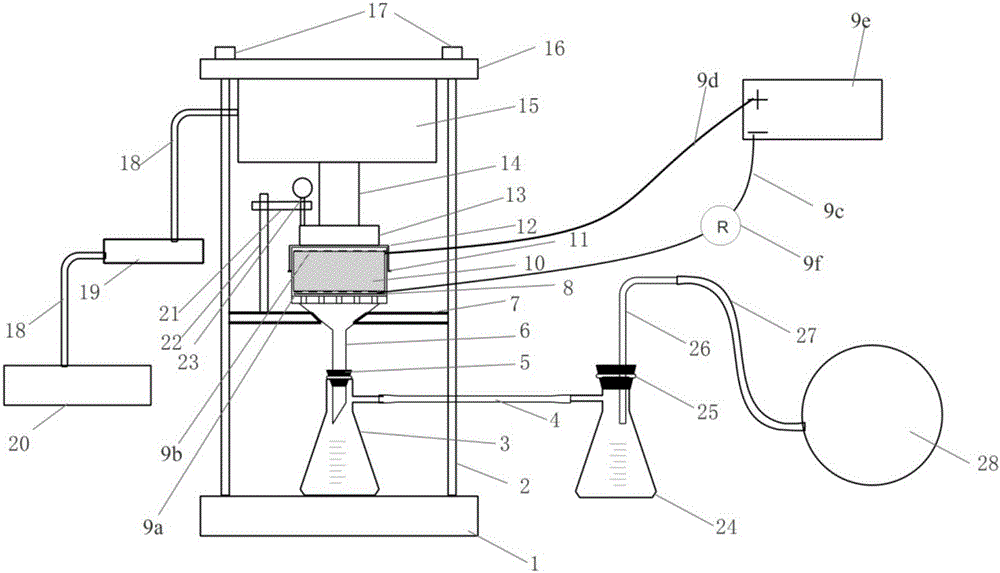 Device and method for testing slit/sludge dehydration rate in multi-physics field condition