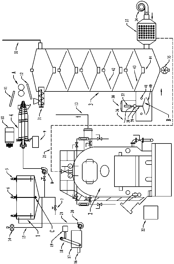 Ultrasonic municipal wastewater and garbage disposal device provided with centrifugal machine