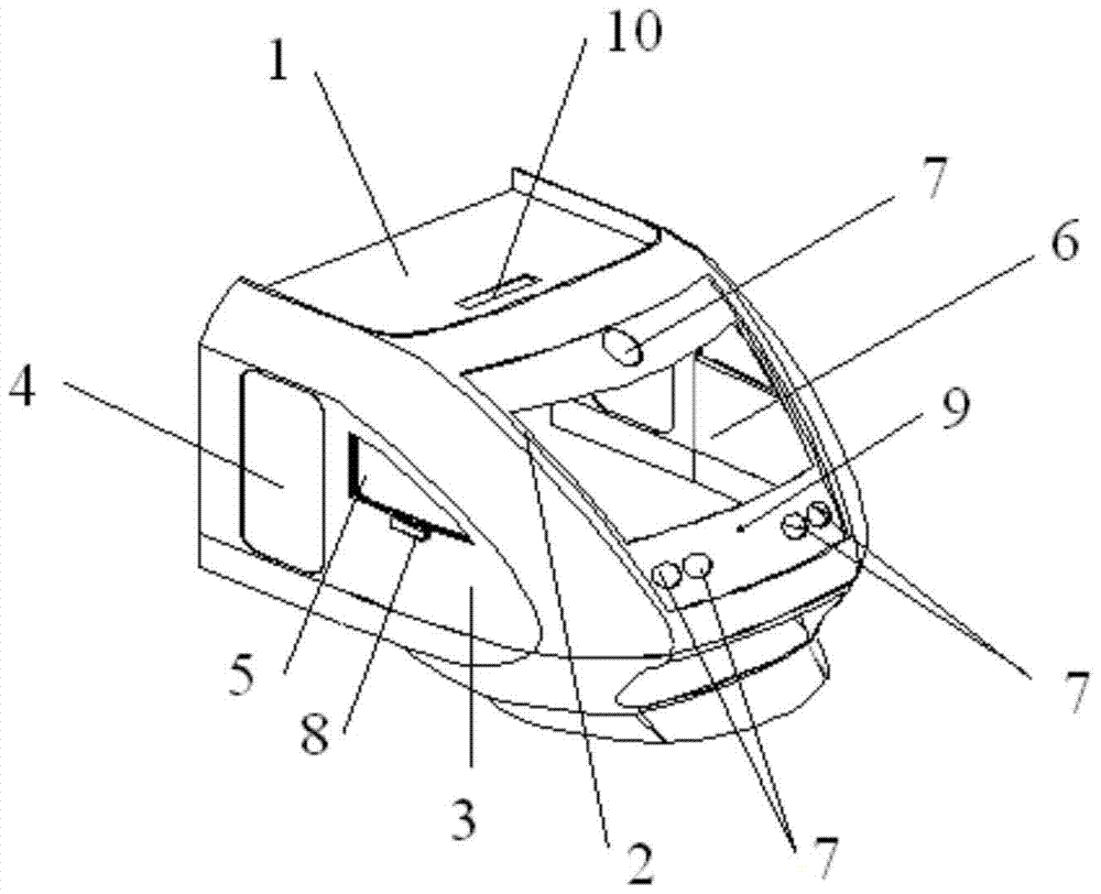 Non-metal overall driver's cab