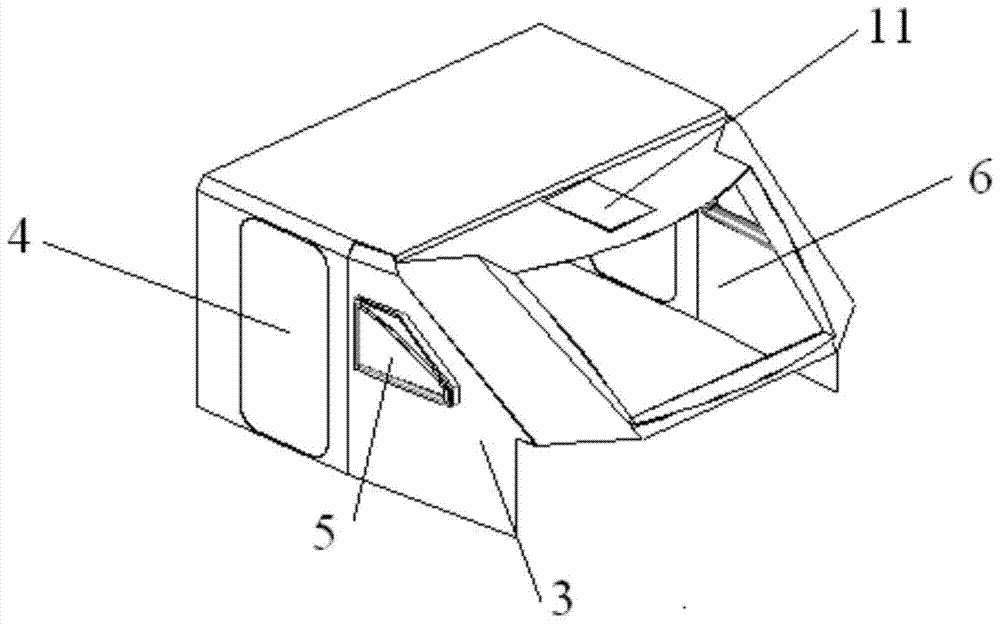 Non-metal overall driver's cab