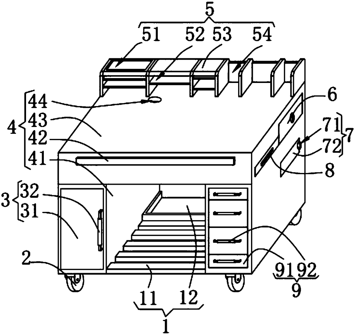 Portable multifunctional computer desk