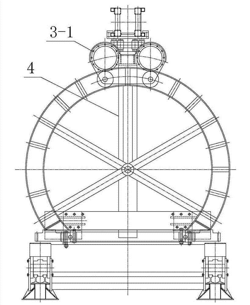 Special drilling machine for horizontal rotary spraying construction