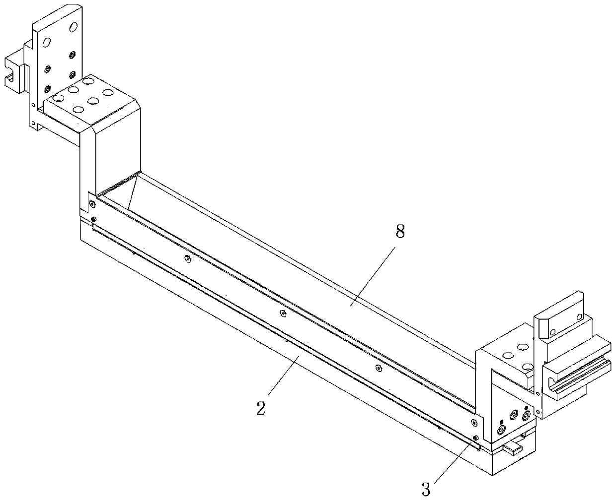 Powder falling and powder spreading device for additive manufacturing equipment