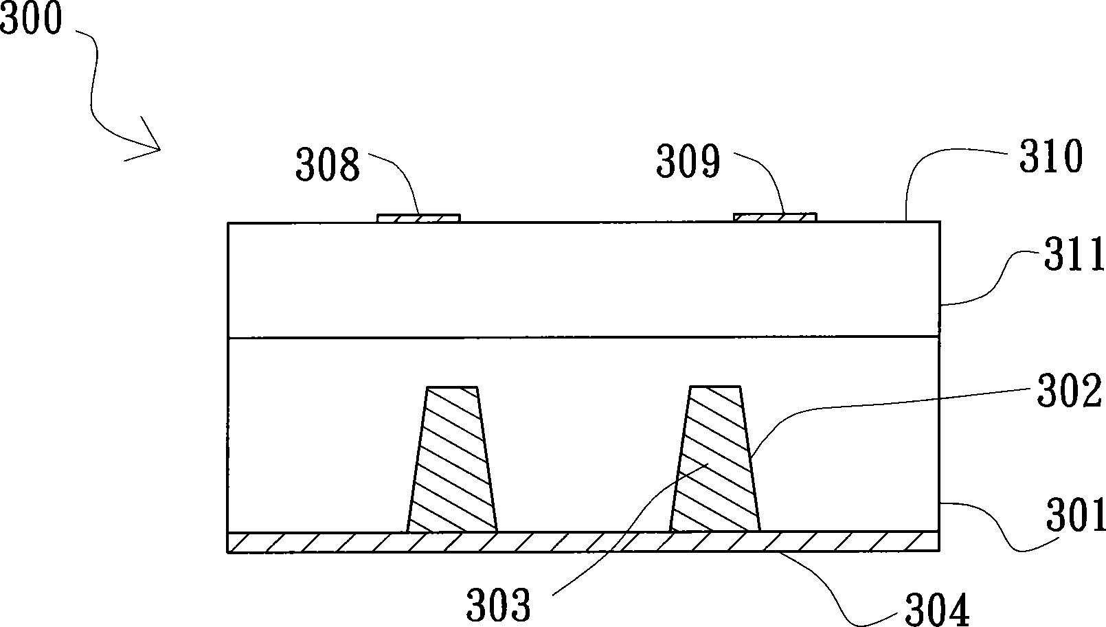 Semiconductor structure with low resistance substrate and low power loss