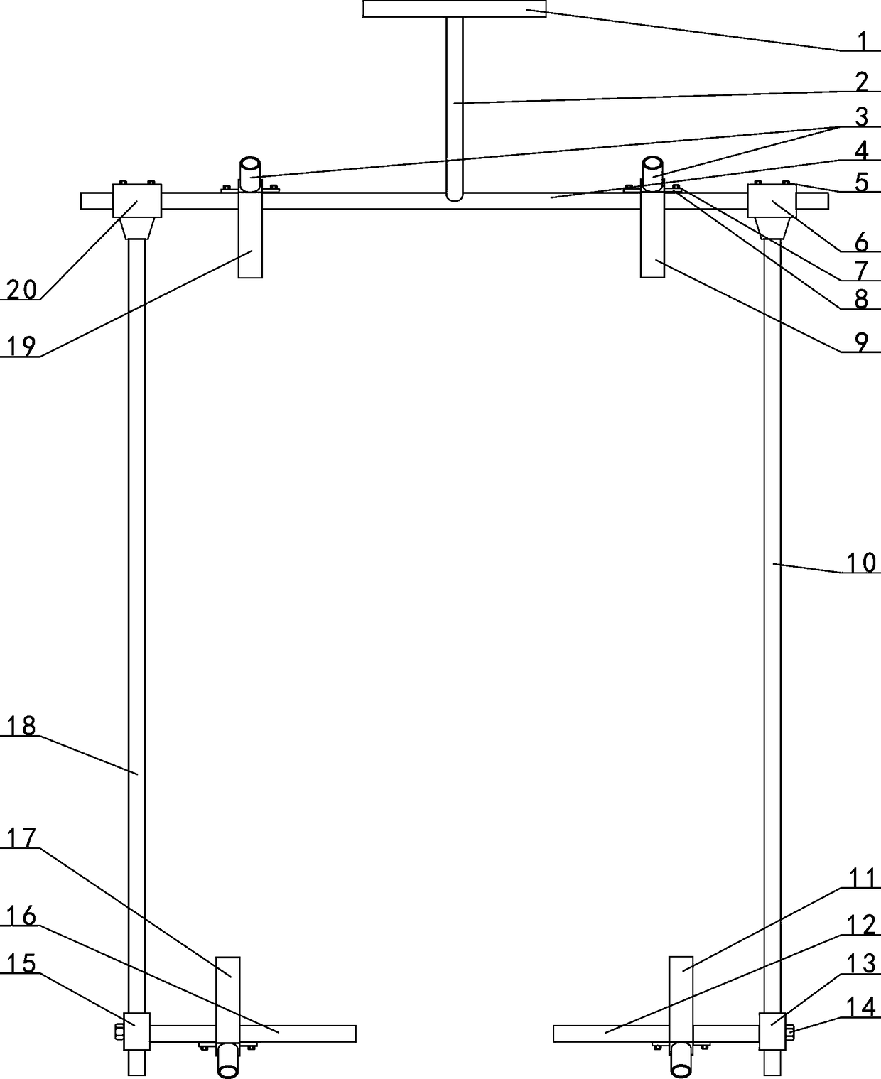 A chemical inspection and repair equipment trolley