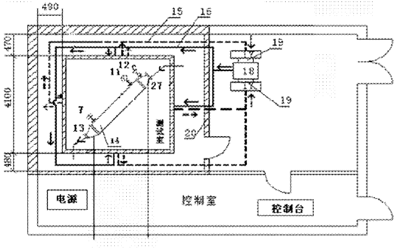 Integrated detection system for thermal performance of lower-medium vacuum compound insulation pipeline and application of integrated detection system