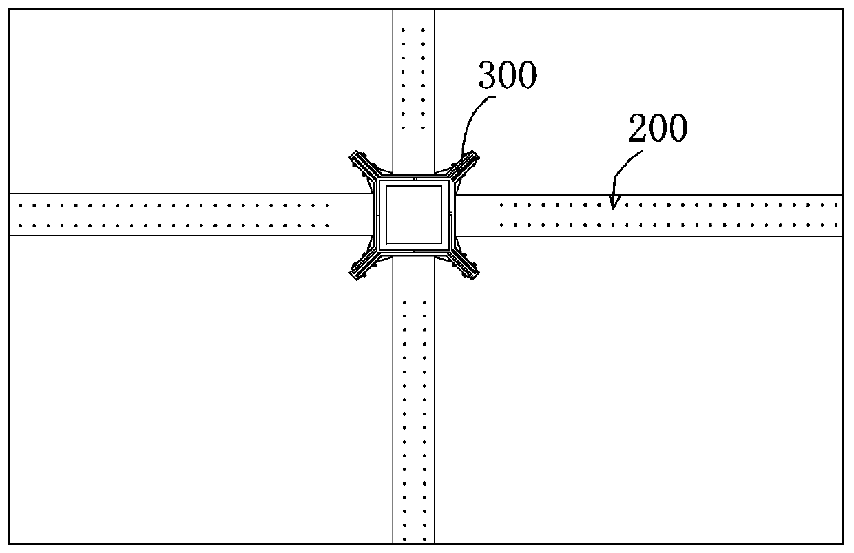 Steel structure beam column connection node and construction method thereof