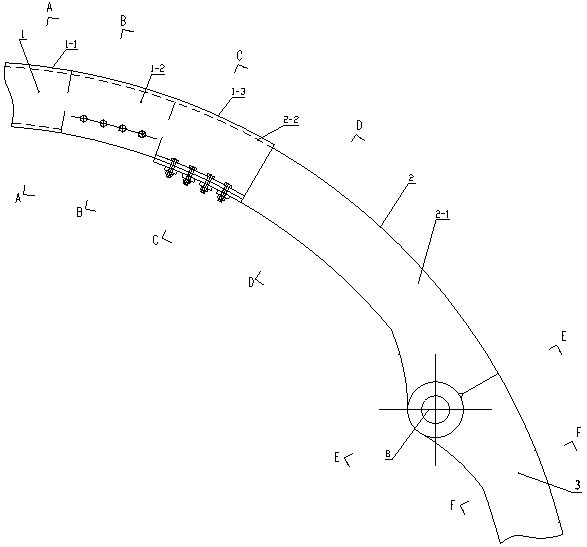 Collapsible structure of roadway bracket for anti-shock ground pressure steel structure