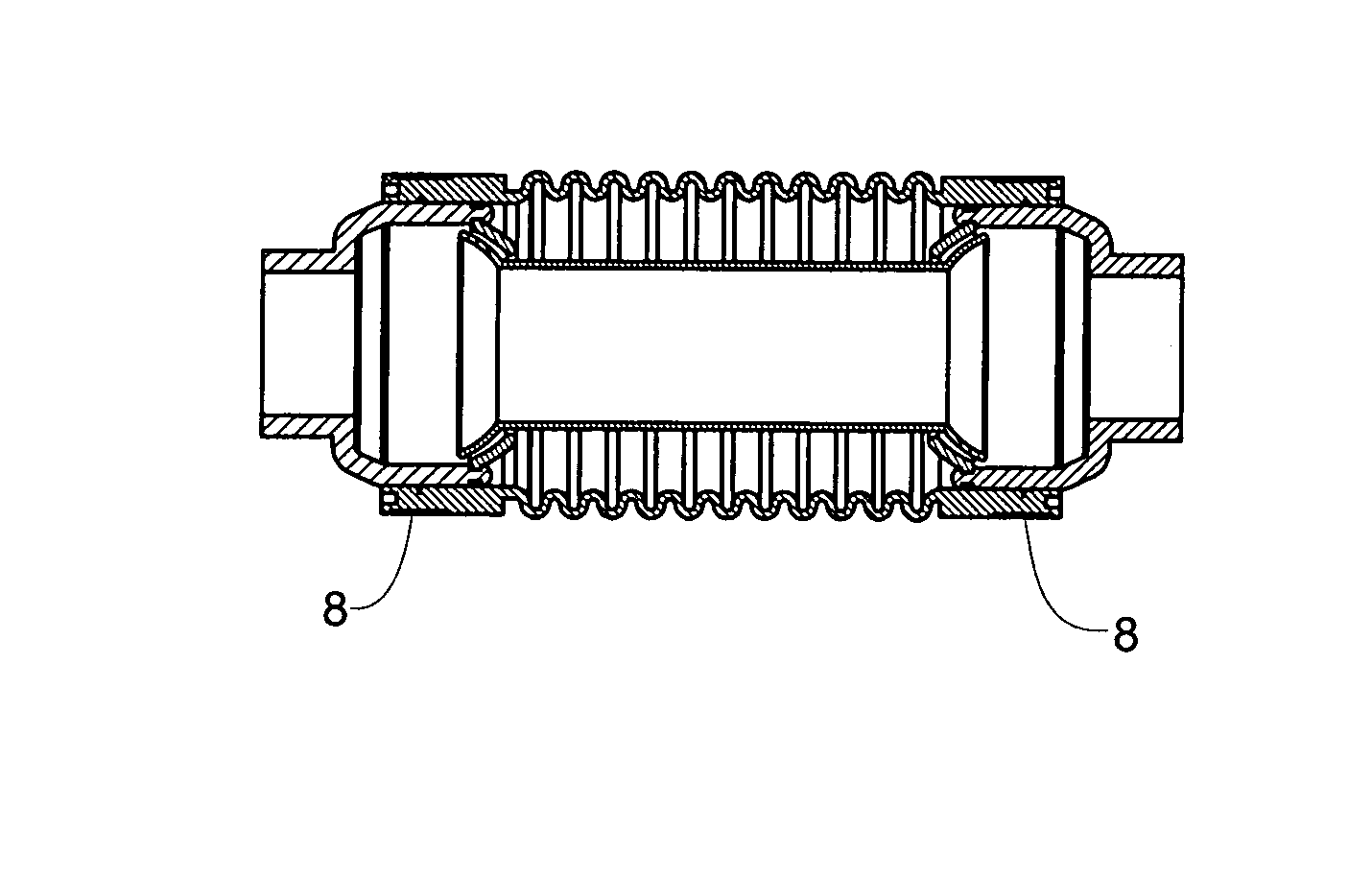 Non-metallic expansion/deflection coupling modules